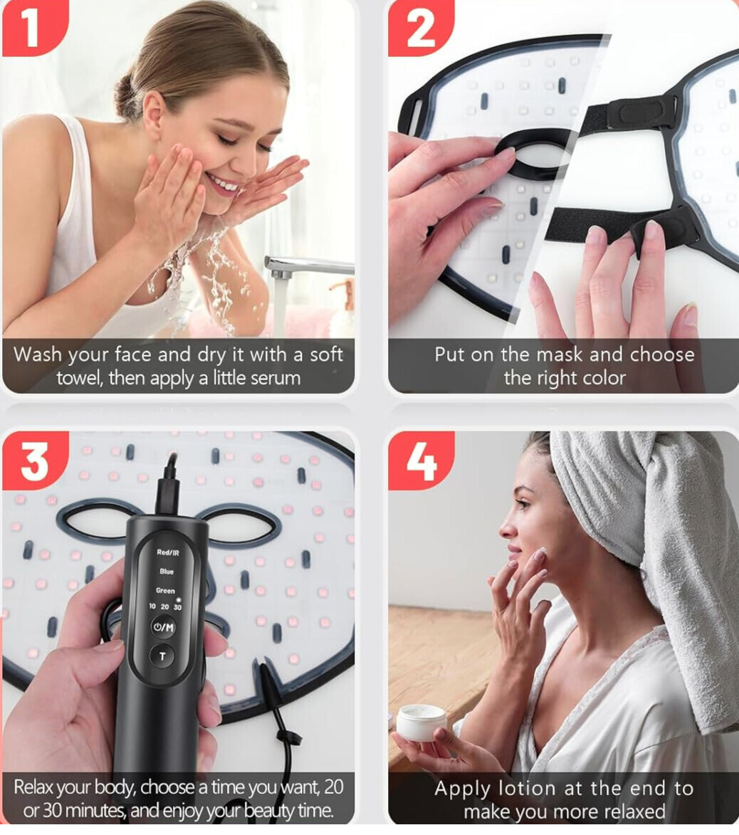 “LED Light Therapy Device – Dual Wavelength, FDA-Cleared”