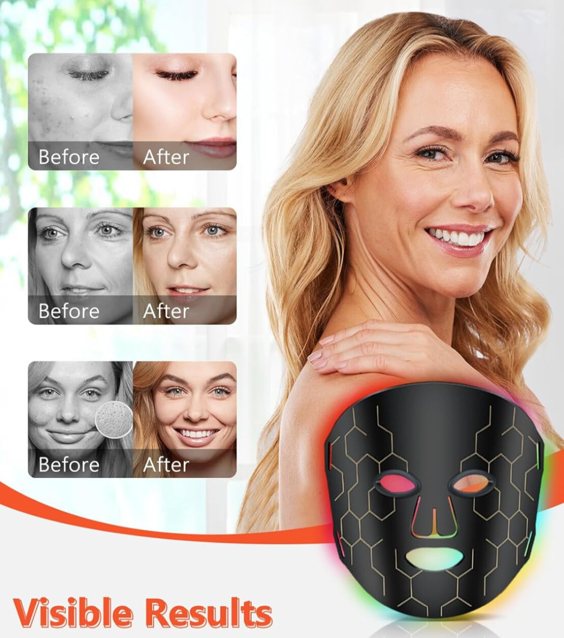 “LED Light Therapy Device – Dual Wavelength, FDA-Cleared”